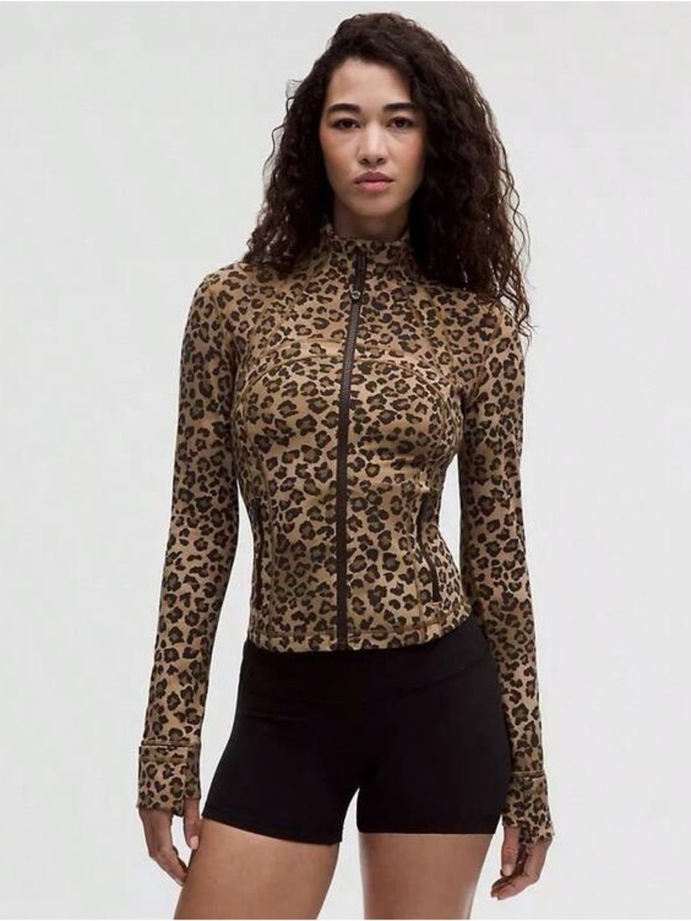 Lululemon Define Cropped Jacket *Nulu Leopard Print